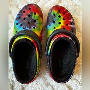 Crocs Tie Dye Fur Lined, M8 / W10